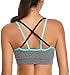 Sports Bra for Women Medium Support Cross-Back Yoga Bras Removable Pad