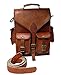 Satchel And Fable Vintage Leather Backpack Laptop Messenger Bag Rucksack for Men Women