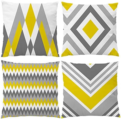 Tropical Leaves Green Plants Throw Pillow Covers Cotton Linen Square Pillow Case 18 X 18 Inch 4 Pack