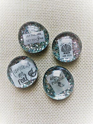 Set of 4 Ultra Sparkle Mermaid Magnets