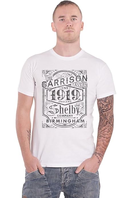 Amazon.com: Old Skool Hooligans Peaky Blinders T Shirt - Garrison Pub Logo  100% Officially Licensed Merchandise Black-s : Clothing, Shoes \u0026 Jewelry