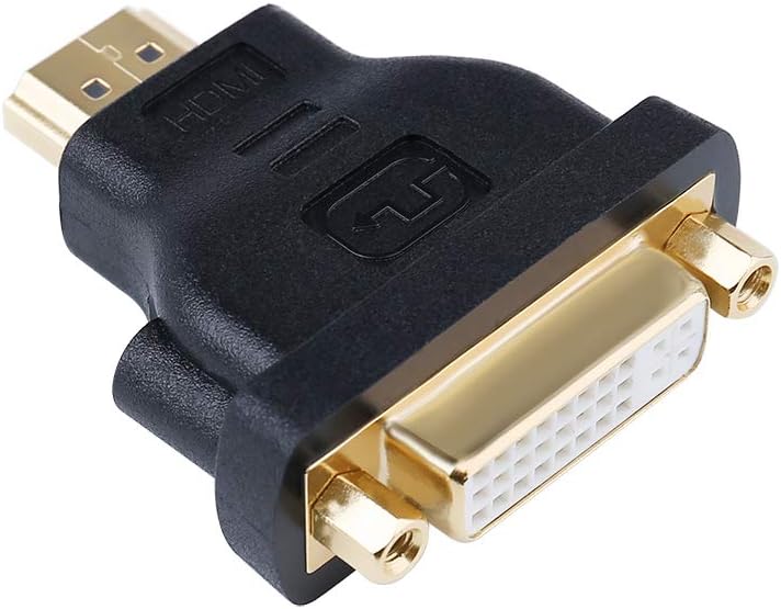 DTECH DVI Female to HDMI Male Adapter BiDirectional DVI 24+5 Port
