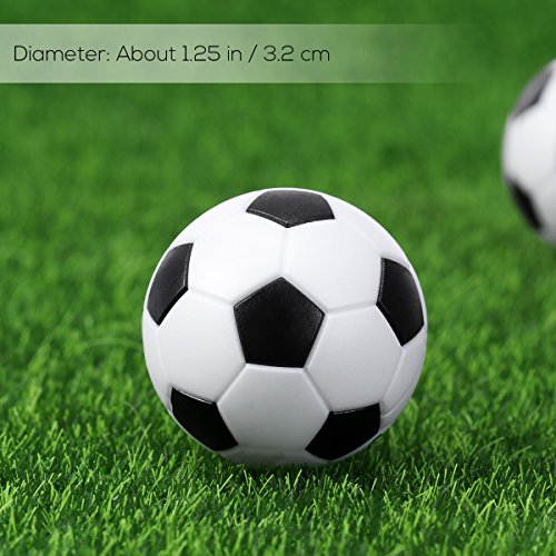 TOYMYTOY Table Soccer Football Balls Replacements 32mm Small Black/White Foosball Balls - Set of 6