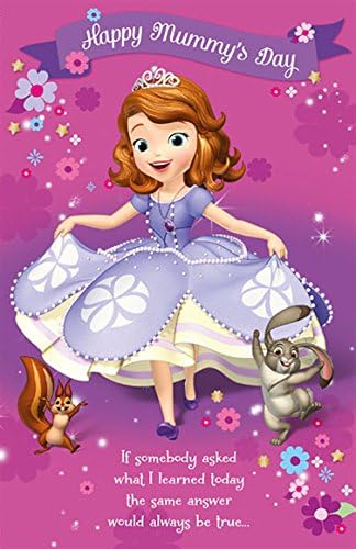 Amazon ディズニープリンセスmummy Sofia The First母の日カード 紙製品 文房具 オフィス用品