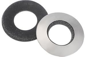 MECCANIXITY Sealing Neoprene Rubber Washers, 3/8" ID x 3/4" OD EPDM Bonded Sealing Washers 304 Stainless Steel Rubber Backed 