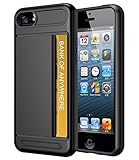 VAKO iPhone 5s Wallet Case Card Holder Cover Impact Resistant Credit Card Holder Case for iPhone 5 5s SE