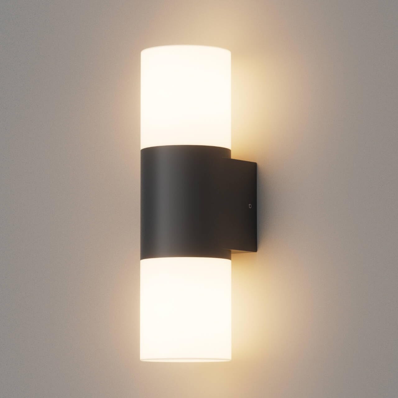 Klighten Outdoor Wall Light E27, Up Down Wall Lamp, Modern Outside Lights IP54, for Garden Patio Terrace Porch, Max 40W, Aluminum, Black,Bulbs not Included