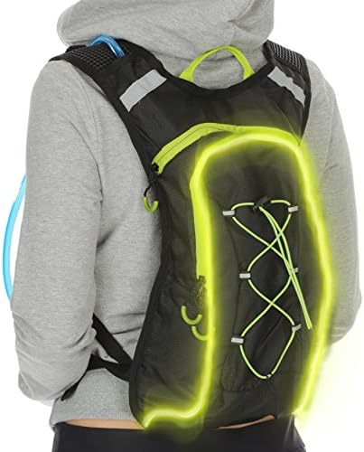 Flashing Backpack 2-Litre Hydration Pack - Green