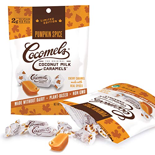 image for Cocomels Pumpkin Spice Coconut Milk Caramels, Snack Sized Pack, Organi