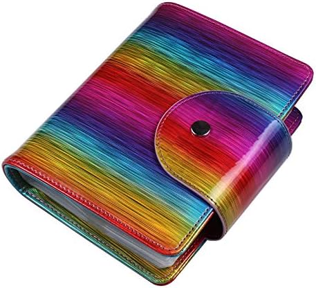 FingerAngel 20 Slots Image Stamper Plate Collection Rainbow Laser Color Nail Art Stamp Plate Stamping Plates Cases Stamp Nail Template Organzier for Large Size 9.5X14.5CM Nail Art Plate (Rainbow)