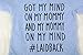 IU Newborn Baby Got My Mind On My Mommy Short Sleeve Funny Bodysuits Rompers Outfits, Short Sleeve Babysuit, Baby Shower Gift,Blue,70/3-6Months