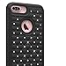 iPhone 7 Plus Case, SAUS [Drop Protection/Shock Absorption Technology] Studded Rhinestone Crystal Bling Hybrid Armor Defender Dual Layer Case Cover for iPhone 7 Plus (Black)