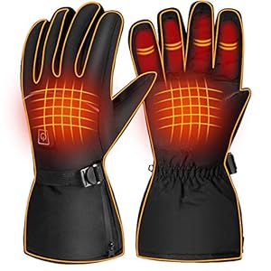 Yinuoday verwarmde handschoenen, winter, elektrische handschoenen, met batterij, handwarmers, handschoenen met 3…