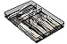 Halter Silverware Tray, Cutlery Tray, Flatware Tray Organizer, Steel Mesh Silverware Organizer, Kitchen Utensil Drawer Organizer with Non Slip Base, Cutlery Organizer in Drawer, Set of 2 (Large)