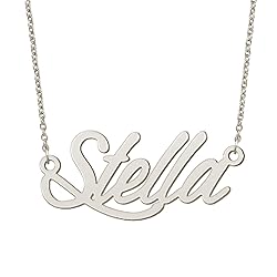 BYBWBL Stella Name Pendant Necklace Silver Color