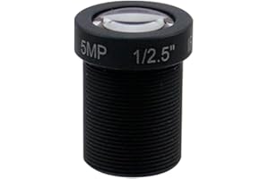 Dahszhi 12mm 5MP CCTV Camera Lens Super Clear,5MP HD CCTV Security Camera Wide Angle Lens,Standard M12 Screw Connector Camera Replacement Parts