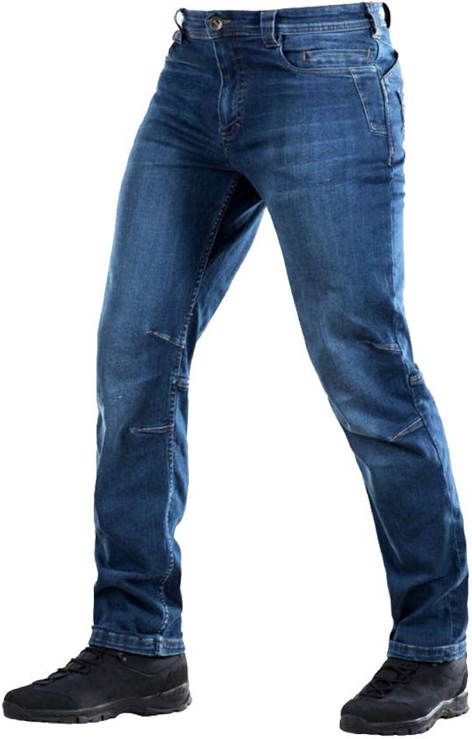 MTac Tactical Jeans Pants for Men Flex Denim Regular Fit (Indigo Blue