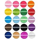 Hipgirl 40 Yards 3/8" Grosgrain Fabric Ribbon Polka Dot Set For Gift Package Wrapping, Hair Bow Clips & Accessories Making, Crafting, Sewing, Wedding Decor, Boy Girl Baby Shower-20x2yd Swiss Polka Dot