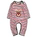 Baby Boys Girls Long Sleeve Christmas Striped Red Nose Reindeer Romper Jumpsuit (70(0-6M), B)