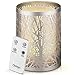Odoga Aromatherapy Essential Oil Diffuser with Decorative Iron Cover, Ultrasonic Quiet Cool Mist Humidifier with Warm White Color Candle Light Effect, Remote Control & Low Water Auto Shut-Off