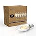Ascher E12 LED Classic Candelabra Clear Light Bulb / 4W, Equivalent 40W, 470LM / Warm White 2700K / Filament Clear Glass / Non dimmable / Pack of 6