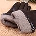 Warmen Women's Lambskin Leather Cold Weather Gloves with Crossing Bow (8, Black (Touchscreen Function/Wool Lining))