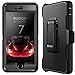 iPhone 7 Case with [Belt Clip] Kickstand & Tempered Glass Screen Protector Heavy Duty [Shockproof] Rugged Armor Hard Cover for Apple iPhone 7 (Black)