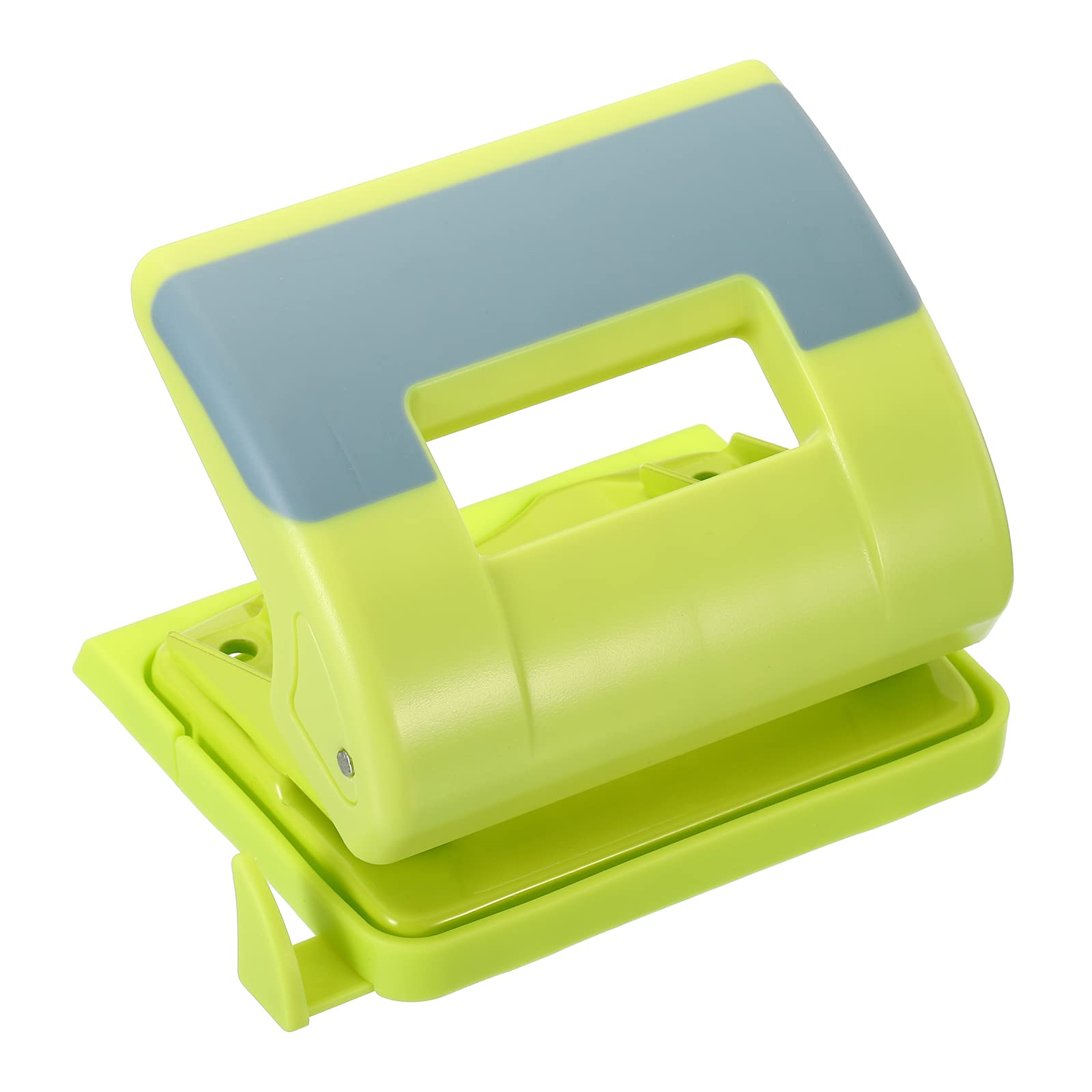 PATIKIL 1/4" 2 Hole Paper Punch, Metal Hole Puncher 8 Sheet Punch Capacity Adjustable Hole Punch for Office Home Supplies, Yellow