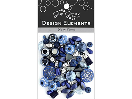 Jesse James Buttons Jesse James Beads Design Element Navy Peony Pantone DesignElementNavyPeony