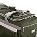 Olympia U.S.A. 33 inch Jumbo size 8 Pocket Lightweight Water Resistant Rolling Duffel Bag, Suitcase with Push Button Hide Away Retractable Handle, Green