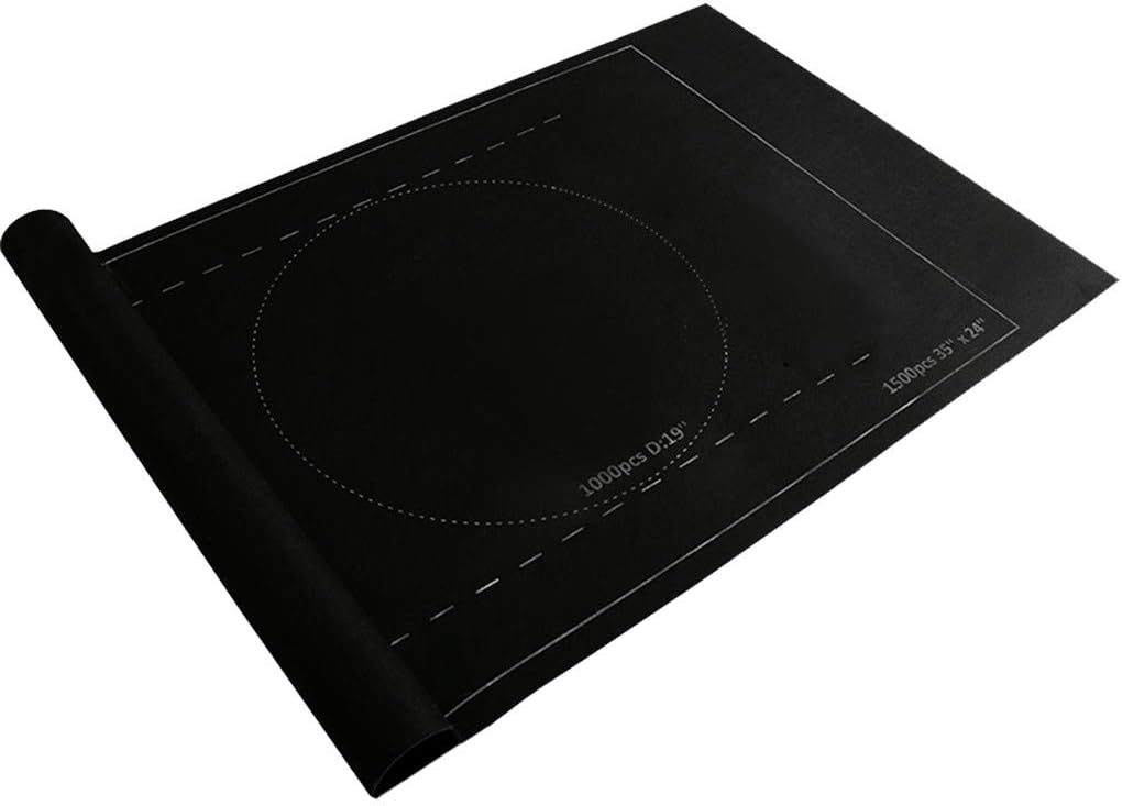 Haluoo Felt Puzzle Mat Roll Up Puzzle Mat Jigsaw Storage Felt Mat Jigsaw Puzzle Keeper Puzzle Store Saver Jigroll Up to 1500 Pieces No Folded Creases with Storage Bag