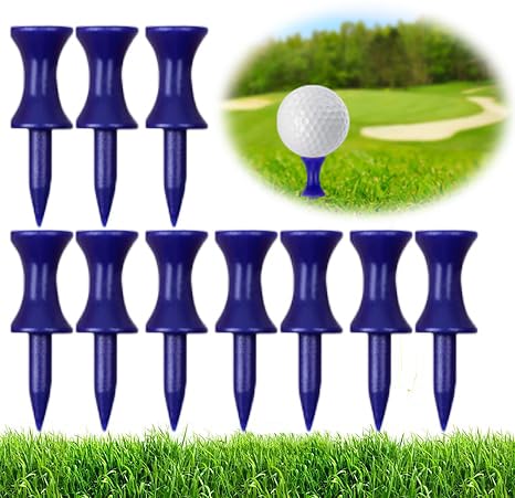 Adhere 120pcs Golf Tees plastic 1-1/2" inch Navy blue Castle Golf Tees, Durable 39mm Small Castle Tees (39mm・Navy Blue・120pcs)