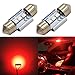 Alla Lighting Super Bright DE3021 DE3175 LED Bulbs, Red Dome, Map, Trunk, Step Courtesy Lights, 31mm 7065 DE3022 CAN-Bus Interior Festoon Lamps
