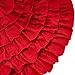Lalent Christmas Tree Skirt, 48 Inches Red Black Buffalo Check and Burlap 6 Layers Ruffled Xmas Tree Skirt Gifts for Party Holiday Christmas Decorations (Red/Black)