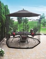 Amazon Com Homeroots 9 Patio Umbrella Outdoor Table Bug Screen Mesh Black Mosquito Net Canopy Curtains Adjustable Enclosure Large Umbrella Hanging Tent 100 Polyester Light Weight Mosquito Netting Garden Outdoor