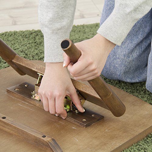 AZUMAYA TAC229WAL Folding Legs Coffee Center Table, W41.3 x D20.5 x