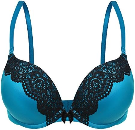 Women Sexy Underwear Lace Patchwork Seamless Underwire Push up T Shirt Bra（32A-38DD）