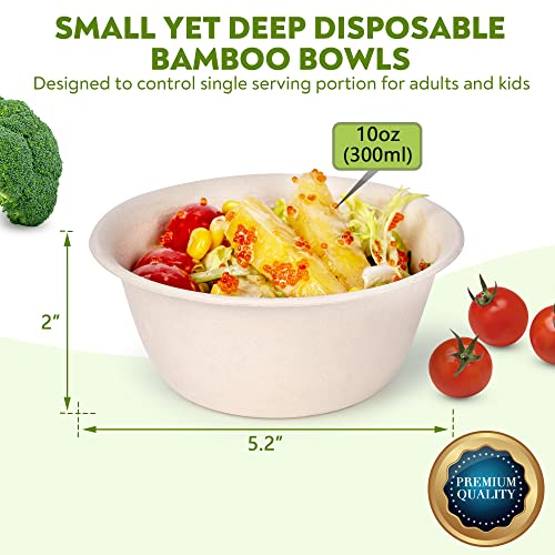 Compostable Disposable Soup Bowls Biodegradable Bamboo Paper Bowls