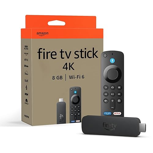 Amazon Fire TV Stick 4K (Newest gen), supports Wi-Fi 6, Dolby Vision/Atmos, HDR10+