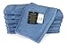 SALBAKOS Luxury Hotel & Spa Turkish Cotton 12-Piece Washcloth Set for Bath - Shower | Toallas De Baño, 13 x 13 Inch, Blue