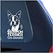 Boston Terrier Clear Vinyl Decal Sticker Portrait for Window, Bull Terrier Dog Sign Art Print