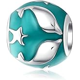 Eternalll Jewellery Fish & Crab Sterling Silver Ocean Animal Charm Bracelets for Women (Dolphin Charm)