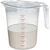 Restaurantware-Chef 101 4 Quart Measuring Jar, 1 Durable Measuring Beaker - Metric and Imperial Units, V-Shaped Spout, Clear 
