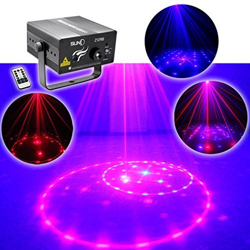 SUNY Indoor Decor Dj Light Event Projector Laser Light RB Blue Red 12 Gobo Blue LED Z12RB for DJ Home Party