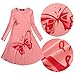 FTSUCQ Girls Casual Swing Special Occasion Printed Cotton Loose Maxi Dresses Pink