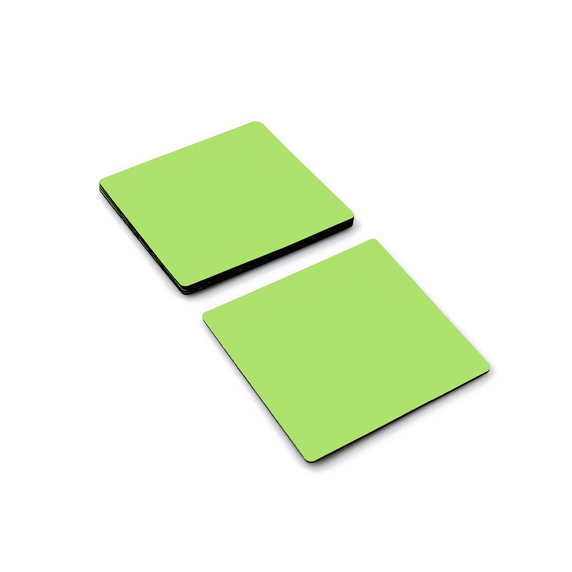 MagFlex® Flexible Gloss Green Dry-Wipe Magnetic Sheet for Creating Scrumboards, Removable and Changeable Labels - 75mm x 75mm - Pack of 50