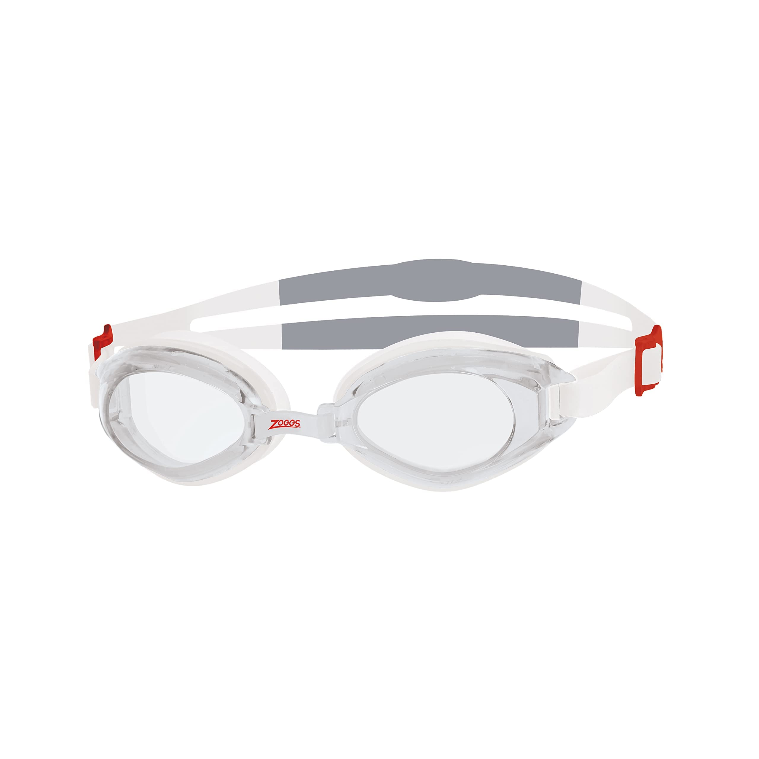 Zoggs Unisex adult Endura Swimming Goggles - White/Red/Clear