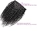 Jiarosi 3C 4A Kinky Curly Clip In Hair Extensions for Black Women, Jiarosi Afro Kinky Curly Clip Ins Human Hair 8A Brazilian Remy Hair Lace weft 7 Pcs With 24 Clips 120 Gram 12 Inch