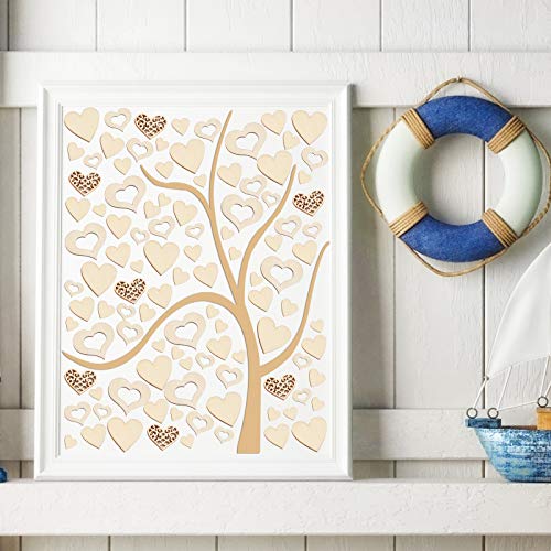 VGOODALL Holzherzen Deko, 500 STK. Holzscheiben Herz Streudeko zum Basteln DIY für Hochzeitsdeko Tisch Weihnachten Geburtstag Taufe Valentinstag Geschenkanhänger