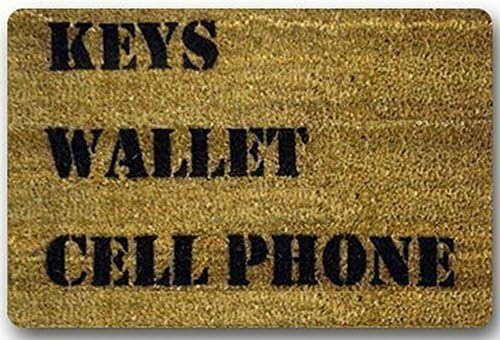 Our Iris It keys wallet cell phone House Welcome Door Mat Rug Indoor/Outdoor Mats Welcome Doormat Decor Rug 23.6(L) x 15.7(W)